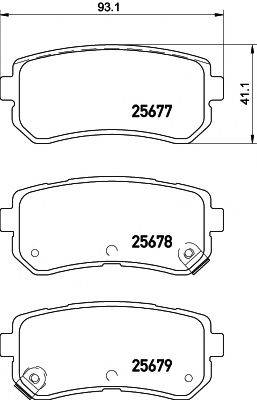 HELLA PAGID 8DB355020851 Комплект гальмівних колодок, дискове гальмо