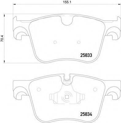 HELLA PAGID 8DB355020981 Комплект гальмівних колодок, дискове гальмо