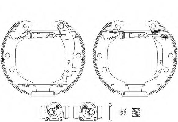 HELLA PAGID 8DB355004371 Комплект гальмівних колодок