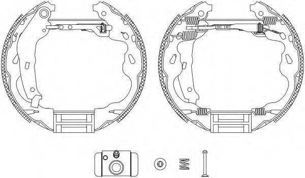 HELLA PAGID 8DB355004931 Комплект гальмівних колодок