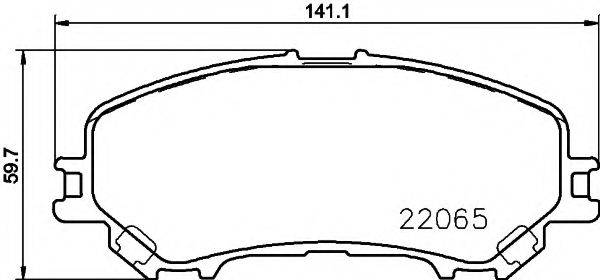 HELLA PAGID 8DB355021691 Комплект гальмівних колодок, дискове гальмо