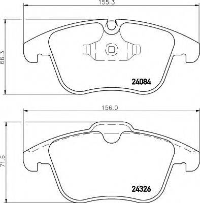 HELLA PAGID 8DB355013621 Комплект гальмівних колодок, дискове гальмо