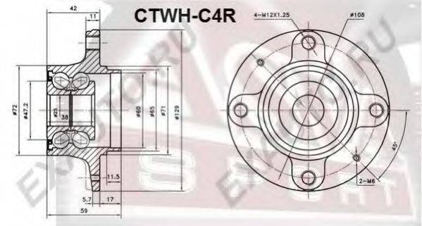 ASVA CTWHC4R Маточина колеса