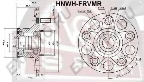 ASVA HNWHFRVMR Маточина колеса