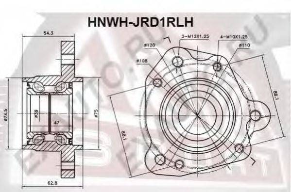 ASVA HNWHJRD1RLH Маточина колеса