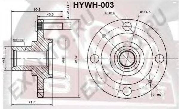 ASVA HYWH003 Маточина колеса