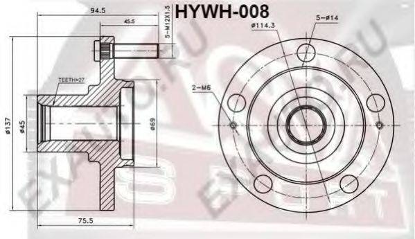 ASVA HYWH008 Маточина колеса