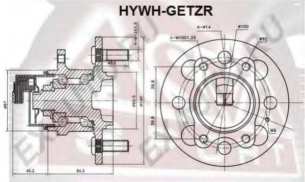 ASVA HYWHGETZR Маточина колеса