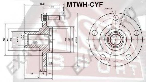 ASVA MTWHCYF Маточина колеса