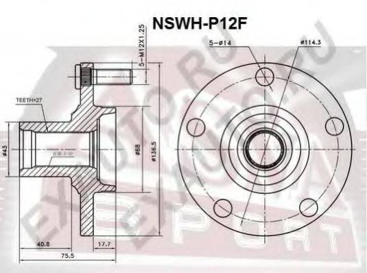 ASVA NSWHP12F Маточина колеса