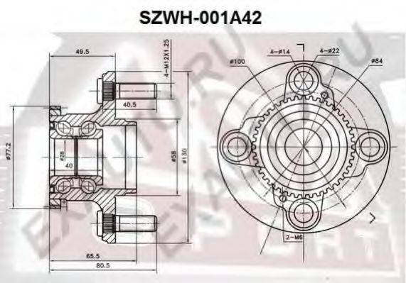 ASVA SZWH001A42 Маточина колеса