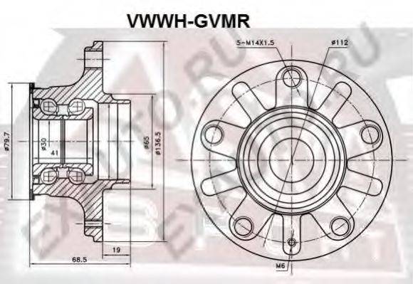 ASVA VWWHGVMR Маточина колеса