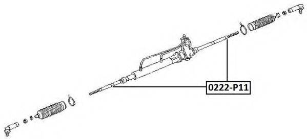 ASVA 0222P11 Осьовий шарнір, рульова тяга