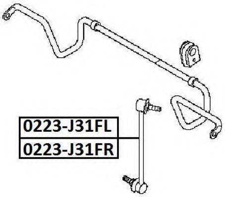 ASVA 0223J31FR Тяга/стійка, стабілізатор