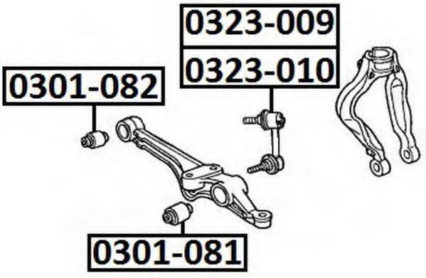 ASVA 0323009 Тяга/стійка, стабілізатор