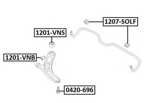 ASVA 1201VNB Підвіска, важіль незалежної підвіски колеса