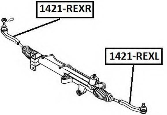 ASVA 1421REXL Наконечник поперечної кермової тяги