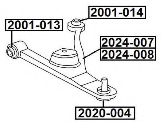 ASVA 2020004 несучий / напрямний шарнір