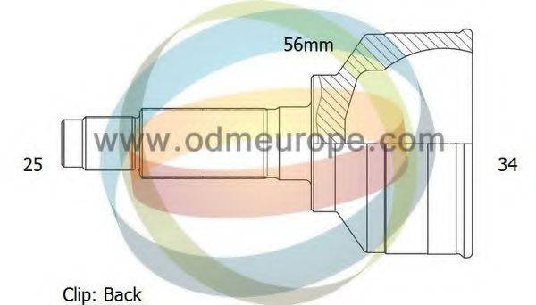 ODM-MULTIPARTS 12161761 Шарнірний комплект, приводний вал