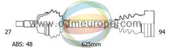 ODM-MULTIPARTS 18343011 Приводний вал