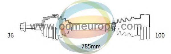 ODM-MULTIPARTS 18212890 Приводний вал