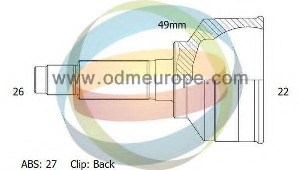 ODM-MULTIPARTS 12271731 Шарнірний комплект, приводний вал