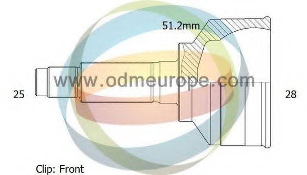 ODM-MULTIPARTS 12351952 Шарнірний комплект, приводний вал