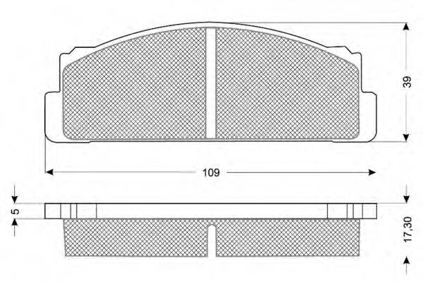 PROCODIS FRANCE PF1023 Комплект гальмівних колодок, дискове гальмо