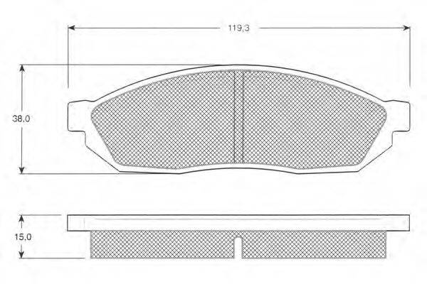 PROCODIS FRANCE PF1228 Комплект гальмівних колодок, дискове гальмо