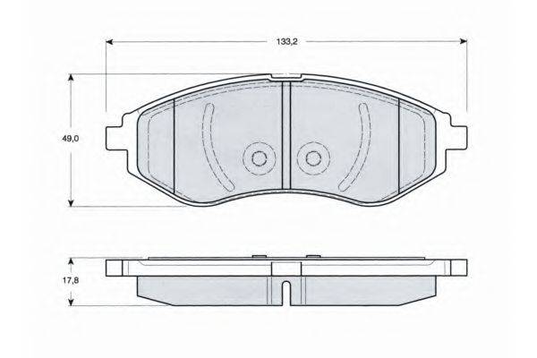 PROCODIS FRANCE PF1422 Комплект гальмівних колодок, дискове гальмо