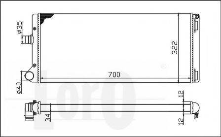 LORO 0160170035 Радіатор, охолодження двигуна