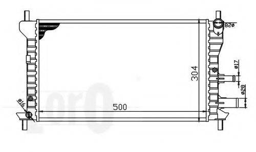 LORO 0170170009 Радіатор, охолодження двигуна