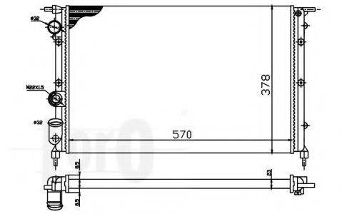 LORO 0420170043 Радіатор, охолодження двигуна