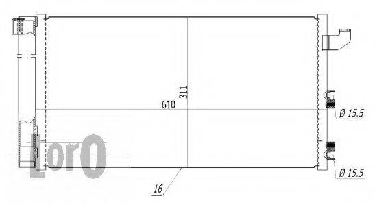 LORO 0160160001 Конденсатор, кондиціонер
