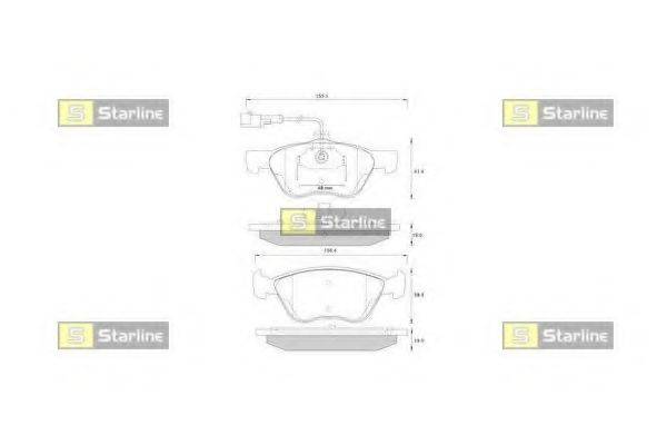 STARLINE BDS259 Комплект гальмівних колодок, дискове гальмо