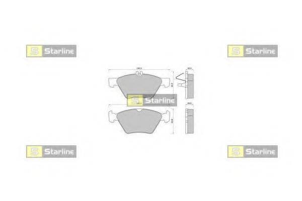 STARLINE BDS367 Комплект гальмівних колодок, дискове гальмо