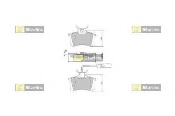 STARLINE BDS375 Комплект гальмівних колодок, дискове гальмо