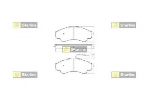 STARLINE BDS840P Комплект гальмівних колодок, дискове гальмо