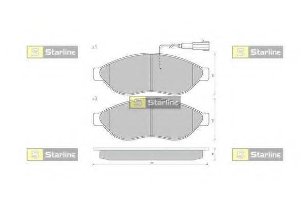 STARLINE BDS847P Комплект гальмівних колодок, дискове гальмо