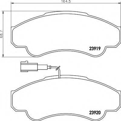 COBREQ N596 Комплект гальмівних колодок, дискове гальмо