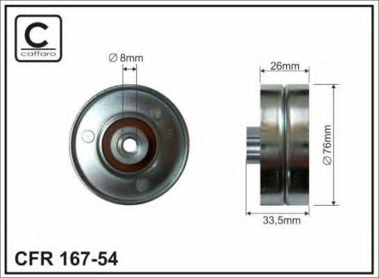 CAFFARO 16754 Паразитний / провідний ролик, полікліновий ремінь