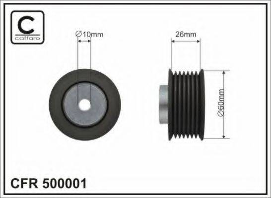 CAFFARO 500001 Паразитний / провідний ролик, полікліновий ремінь
