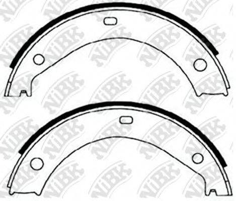 NIBK FN0527 Комплект гальмівних колодок, стоянкова гальмівна система