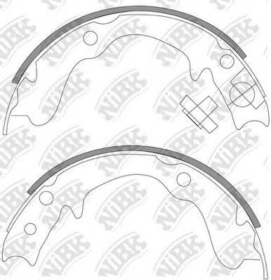 NIBK FN0569 Комплект гальмівних колодок, стоянкова гальмівна система