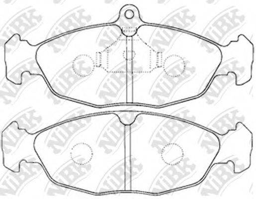 NIBK PN0021 Комплект гальмівних колодок, дискове гальмо
