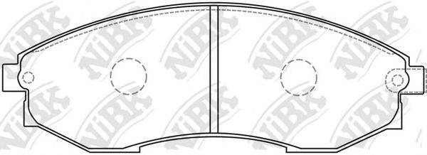 NIBK PN0083 Комплект гальмівних колодок, дискове гальмо