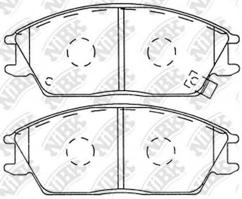NIBK PN0091 Комплект гальмівних колодок, дискове гальмо