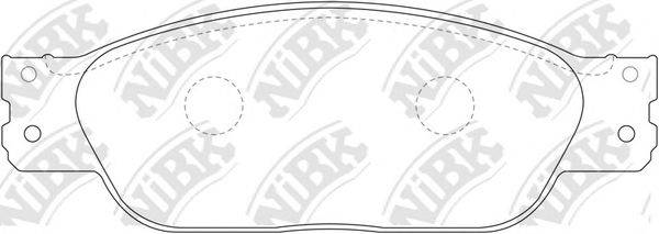 NIBK PN0142 Комплект гальмівних колодок, дискове гальмо