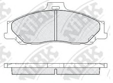 NIBK PN0163 Комплект гальмівних колодок, дискове гальмо