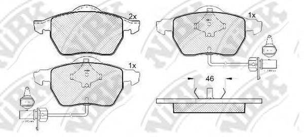 NIBK PN0188W Комплект гальмівних колодок, дискове гальмо